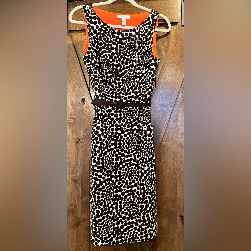 Polka Dot Sleeveless Dress - Black and White